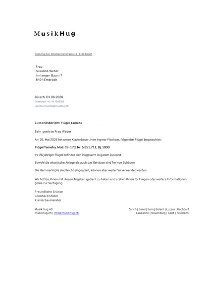 Flügel Yamaha C2-173 kaufen gebraucht occasion musikbörse ricardo.ch