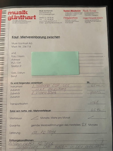 E-Piano Yamaha CVP-505 kaufen gebraucht occasion musikbörse ricardo.ch