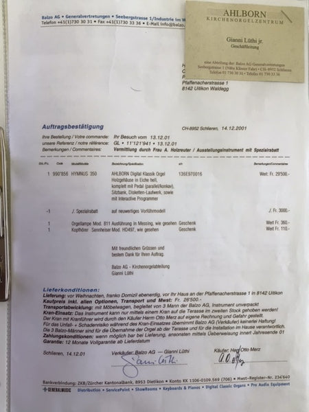 Orgel Ahlborn kaufen gebraucht occasion musikbörse ricardo.ch