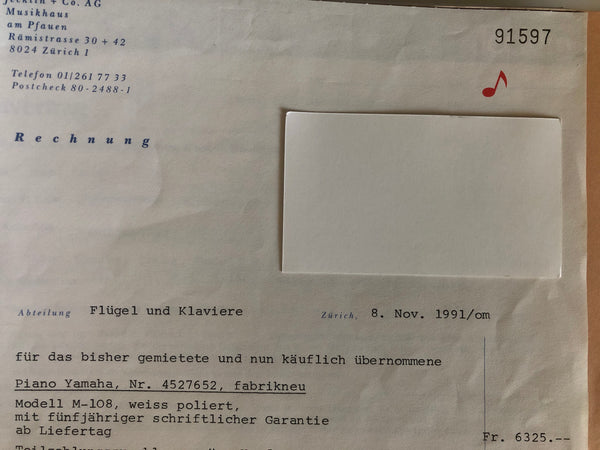 Klavier Yamaha M-108 kaufen occassion gebraucht ricardo tutti börse