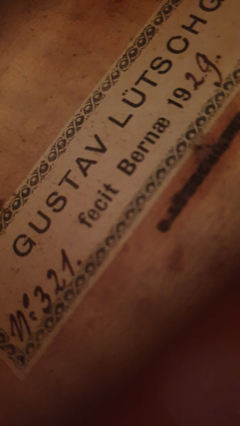 Violine Gustav Lütschg No 321 fecit Bernae 1929 kaufen gebraucht occasion musikbörse ricardo.ch