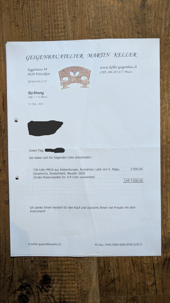 7/8 Cello M916 kaufen gebraucht occasion musikbörse ricardo.ch